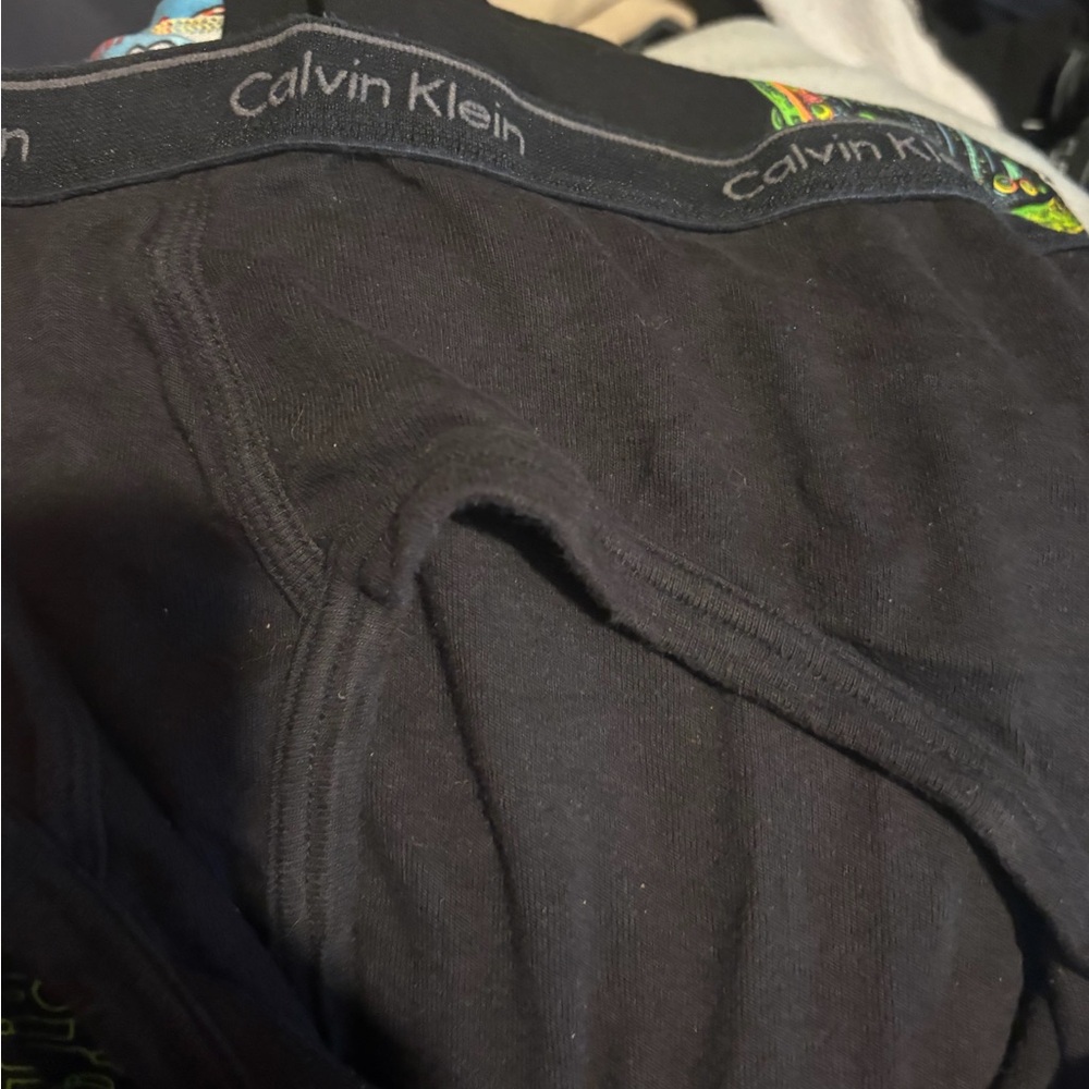 Calvin Klein Men's Black Briefs with Logo Waistband used